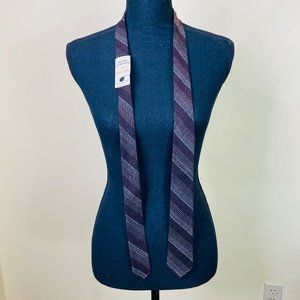 Fait a la Main Tie Madawaska Weavers Vintage Brown Stripes Pure Wool Canada